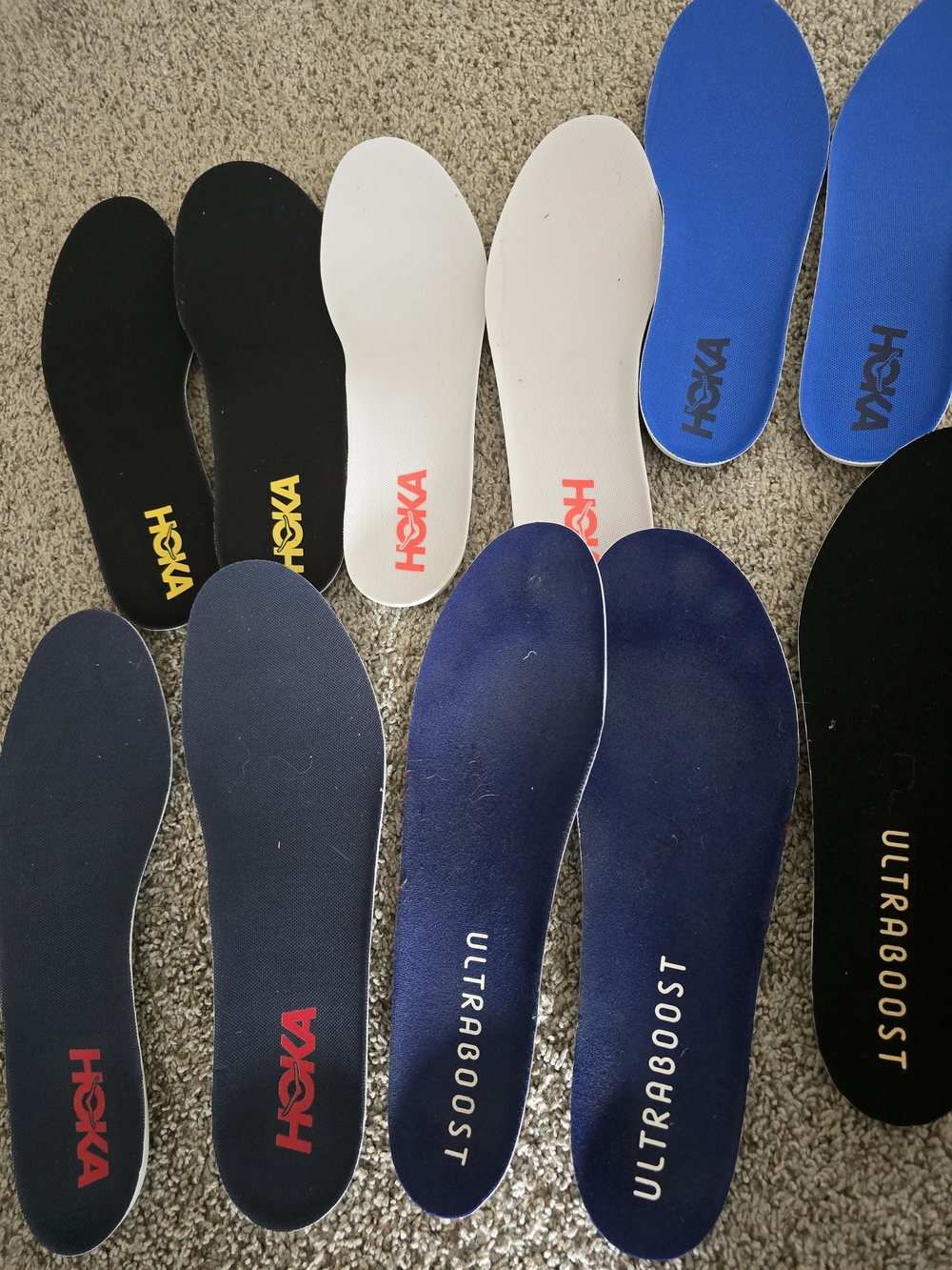 Bundled Factory Insoles Hoka, Nike OG, Adidas Size 13 New,Used